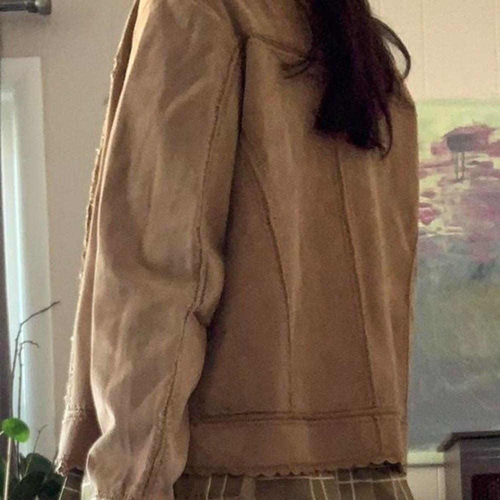 Tan Suede Patchwork Jacket - image 6